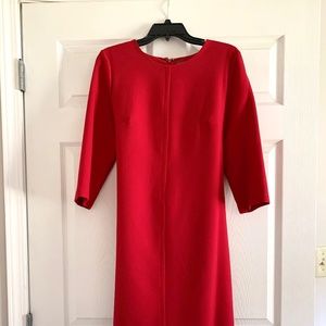 Vince Camuto Red Dress w/Tiebacks 3/4 Sleeves Size 6